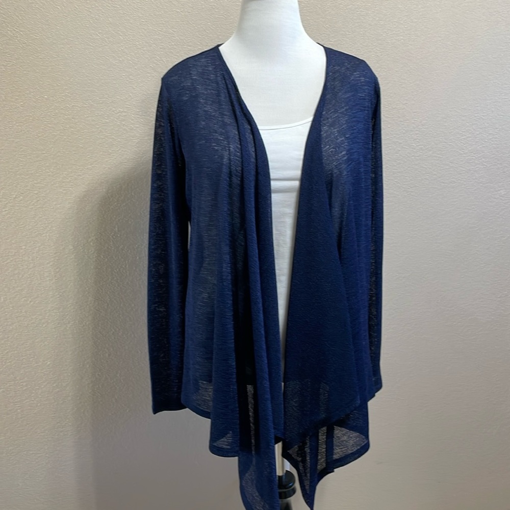 Michael Kors blue waterfall cardigan